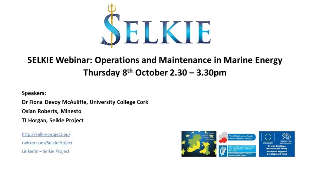 SELKIE Webinar: Operations and Maintenance in Marine Energy