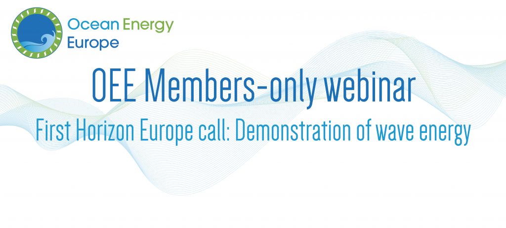 First Horizon Europe call: Demonstration of wave energy