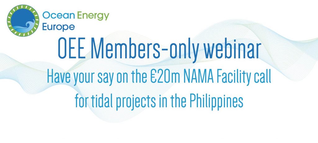 OEE Members only Workshop: Have your say on the €20m NAMA Facility call for tidal projects in the Philippines