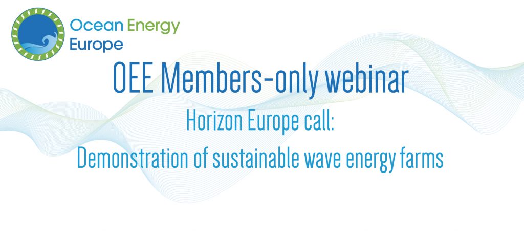 Horizon Europe call: Demonstration of sustainable wave energy farms